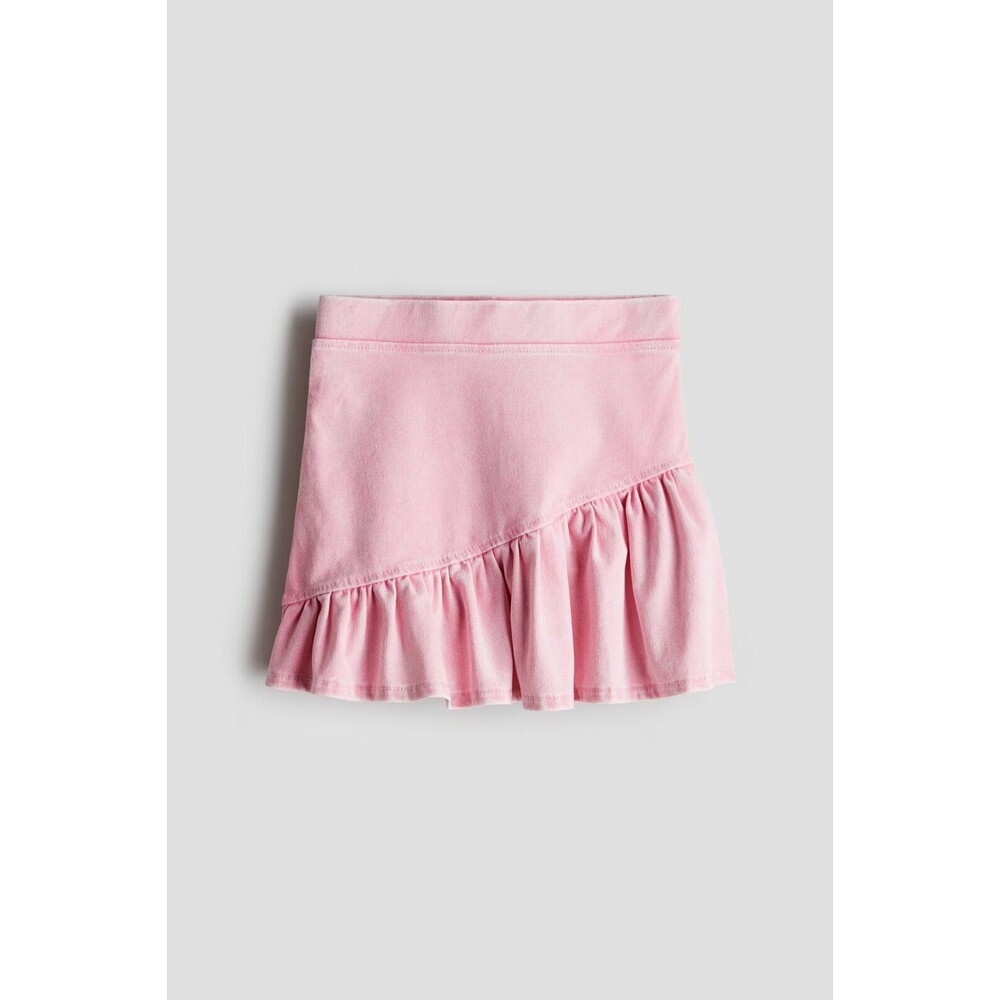 H&M Girls Flounced Denim Look Skirt 8/10Y